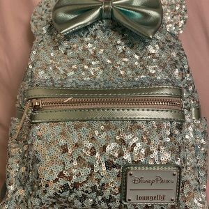 Teal sparkly Disney bag